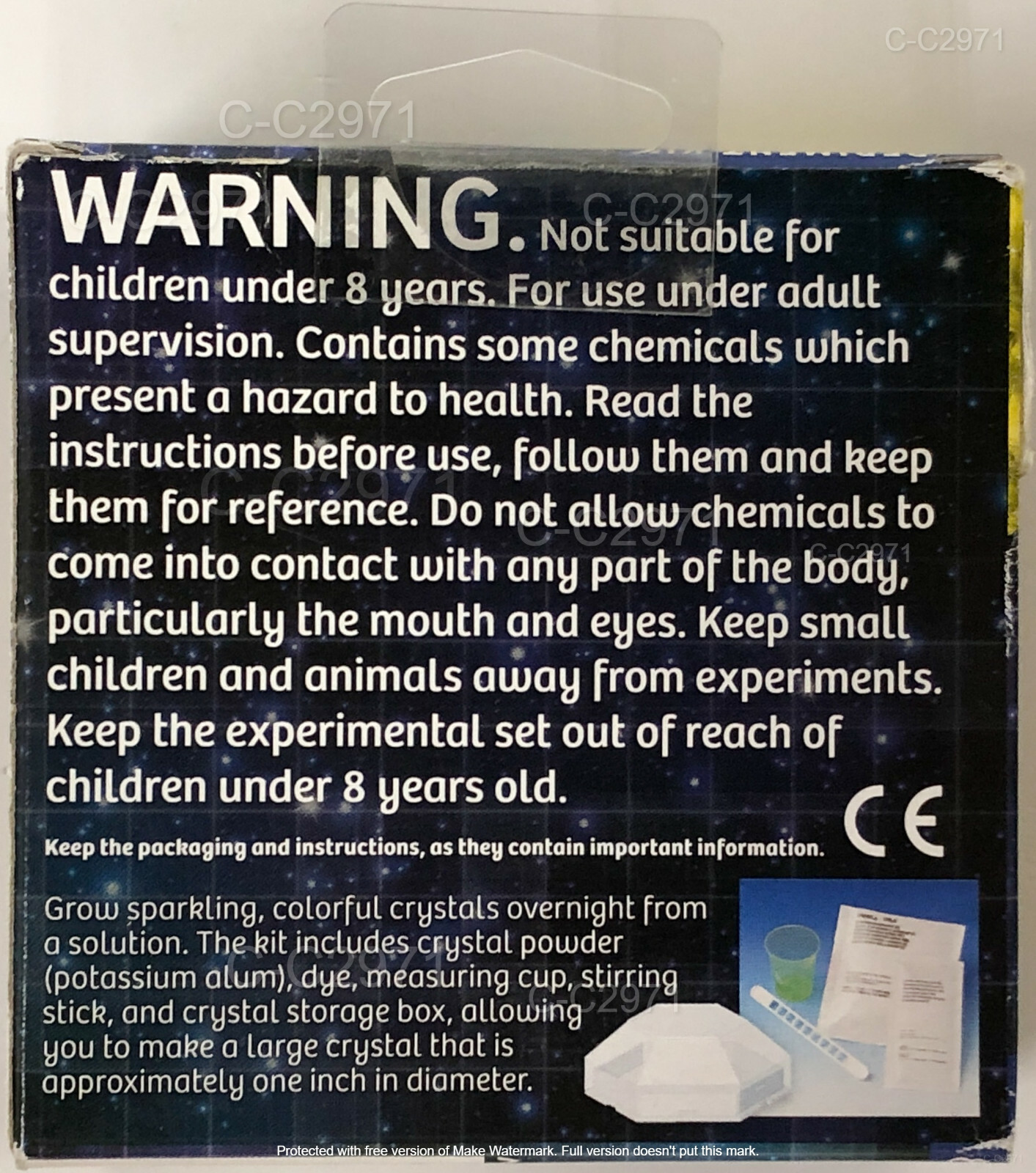 Magic Crystal Growing Kit Mystic Garden Science Experiment Blue Red Yellow Green