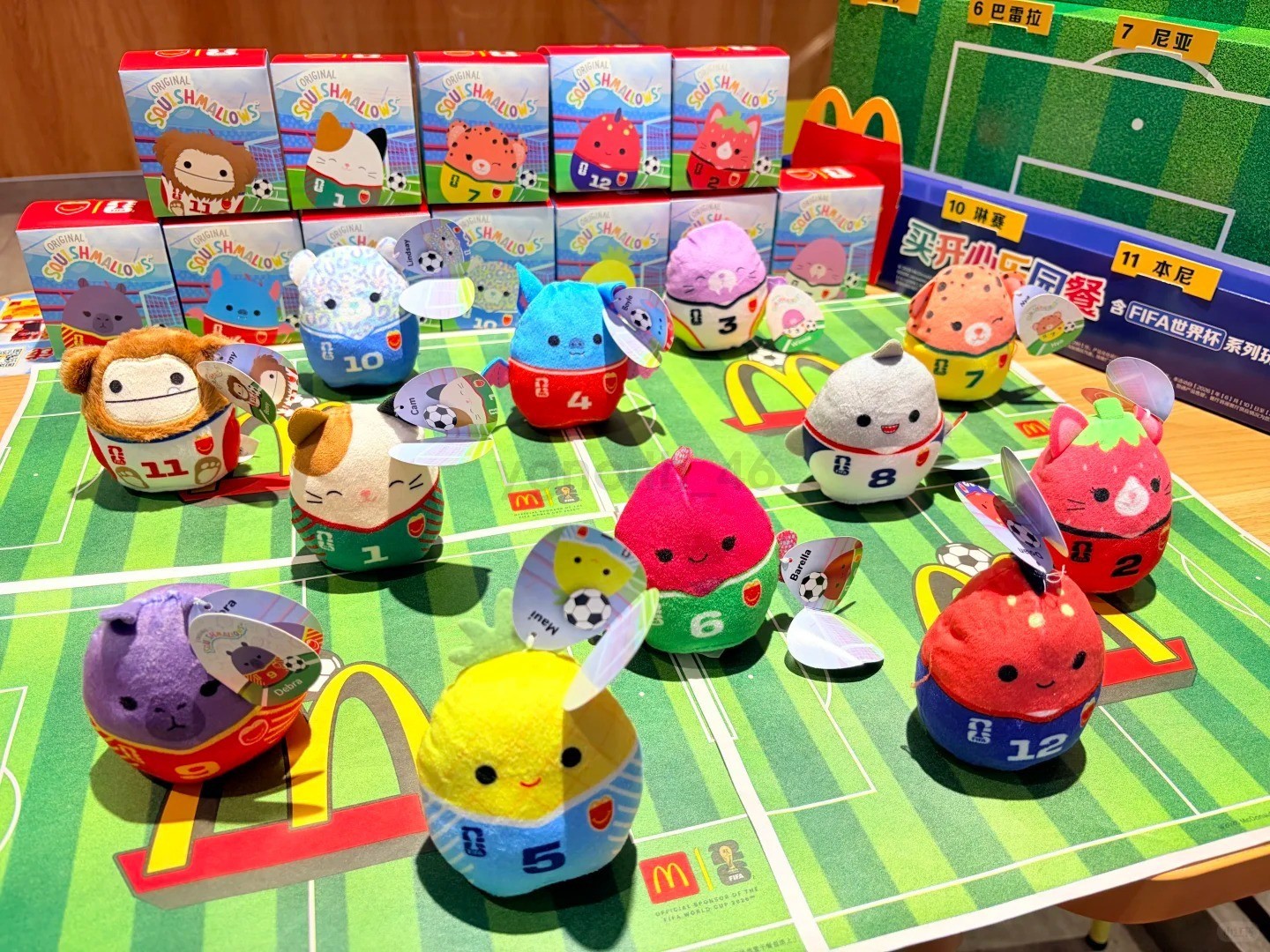12PCS Mc DONALD’S Squishmallows World Cup 2026 Happy Meal Toys Set