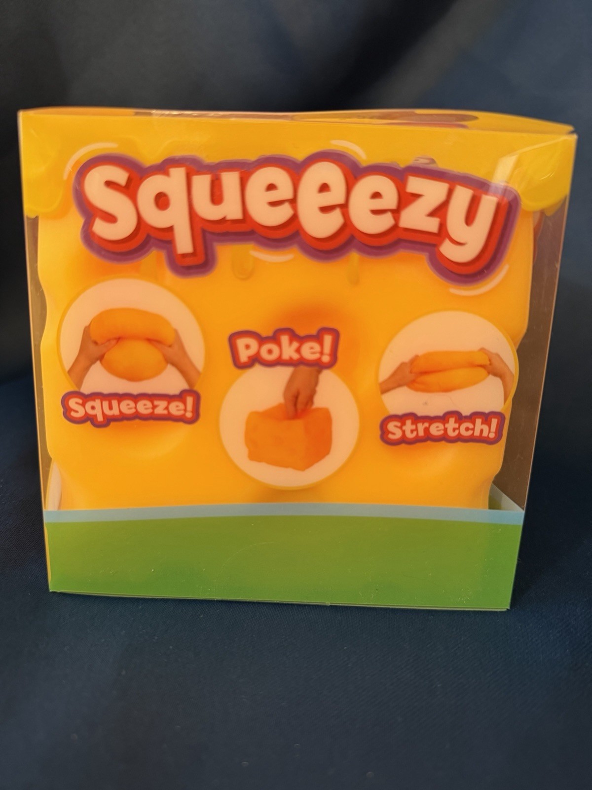 Sunny Days Toymendous! Big Squeeezy Cheese Stretch Squishy Fidget Toy Sealed/New
