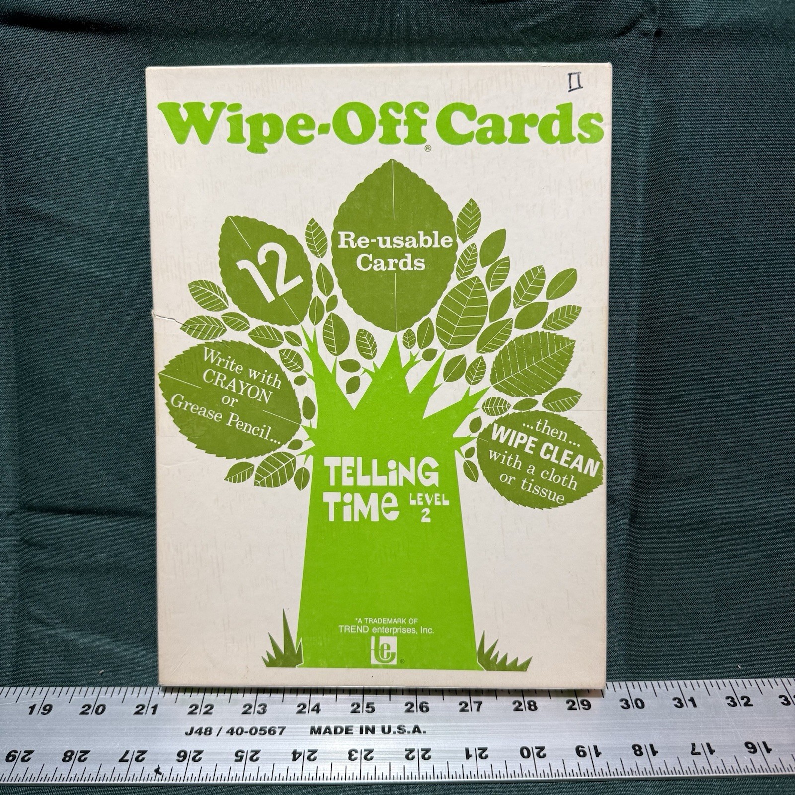 Vintage Trend Enterprises “Telling Time 2” Wipe-Off Cards T-135 Dry Erase Boards