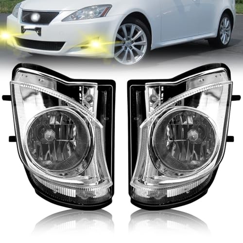 Fog Lights Compatible With 2006-2010 IS250/IS350 Front Bumper Lights Assembly