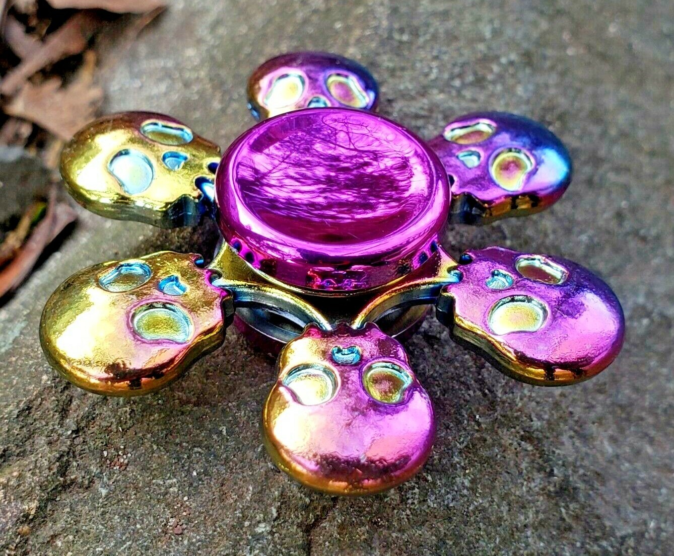 Rainbow Ghosts Skulls Fidget Spinner Toy Kid Adults Boys Girls ADHD Focus Stress