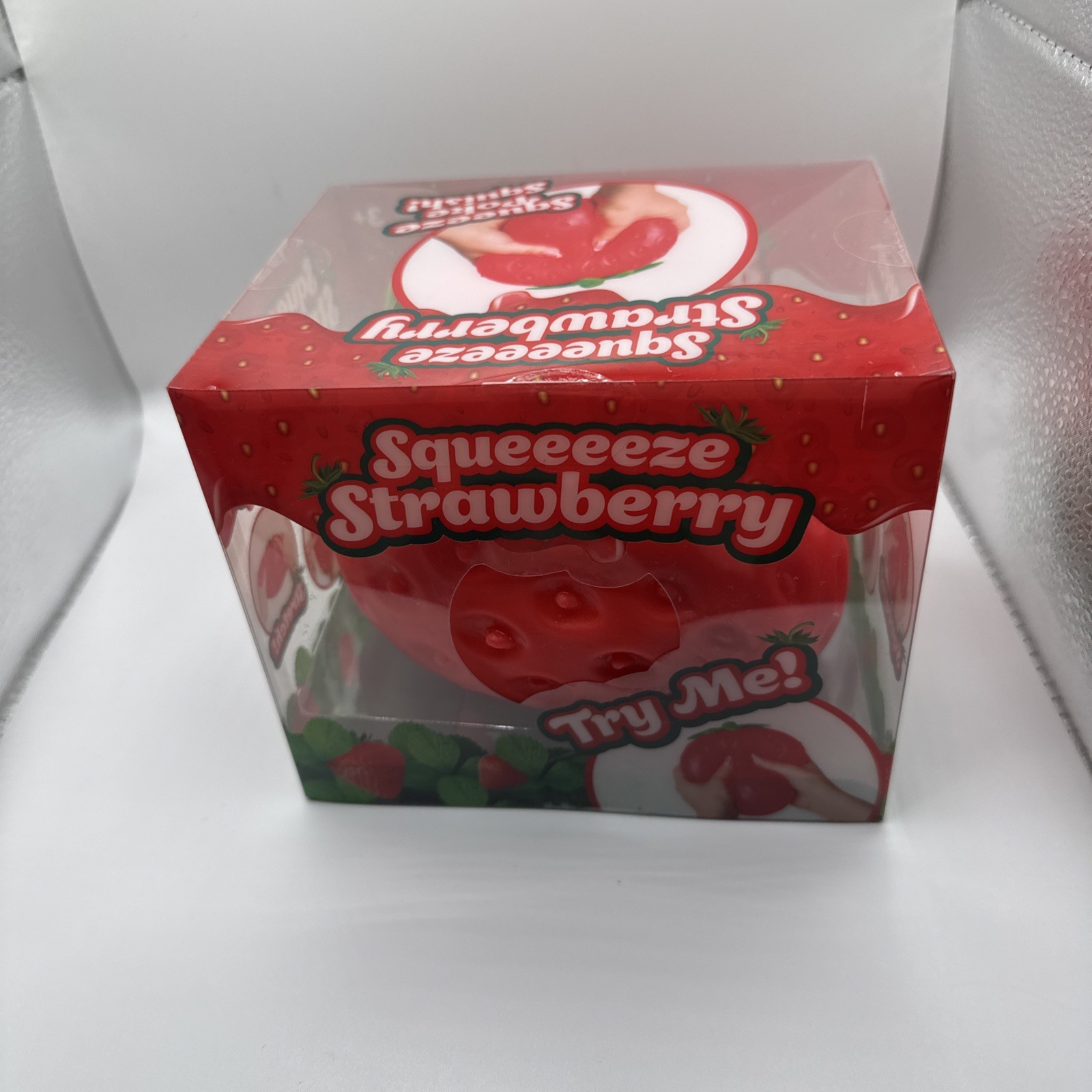 Sunny Days Squeeeeze Strawberry Tactile Squishy Squeeze Toy Red/Green