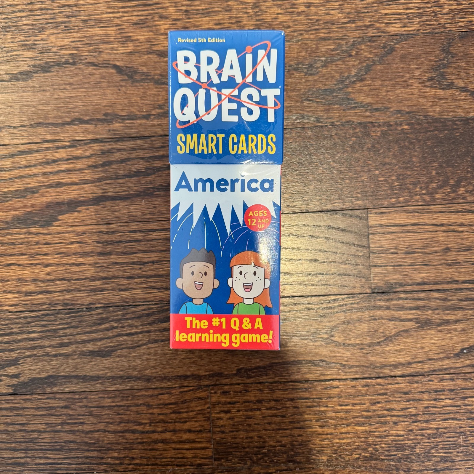 School American Brain Quiz cards, Best Q & A learning game! Test Prep
