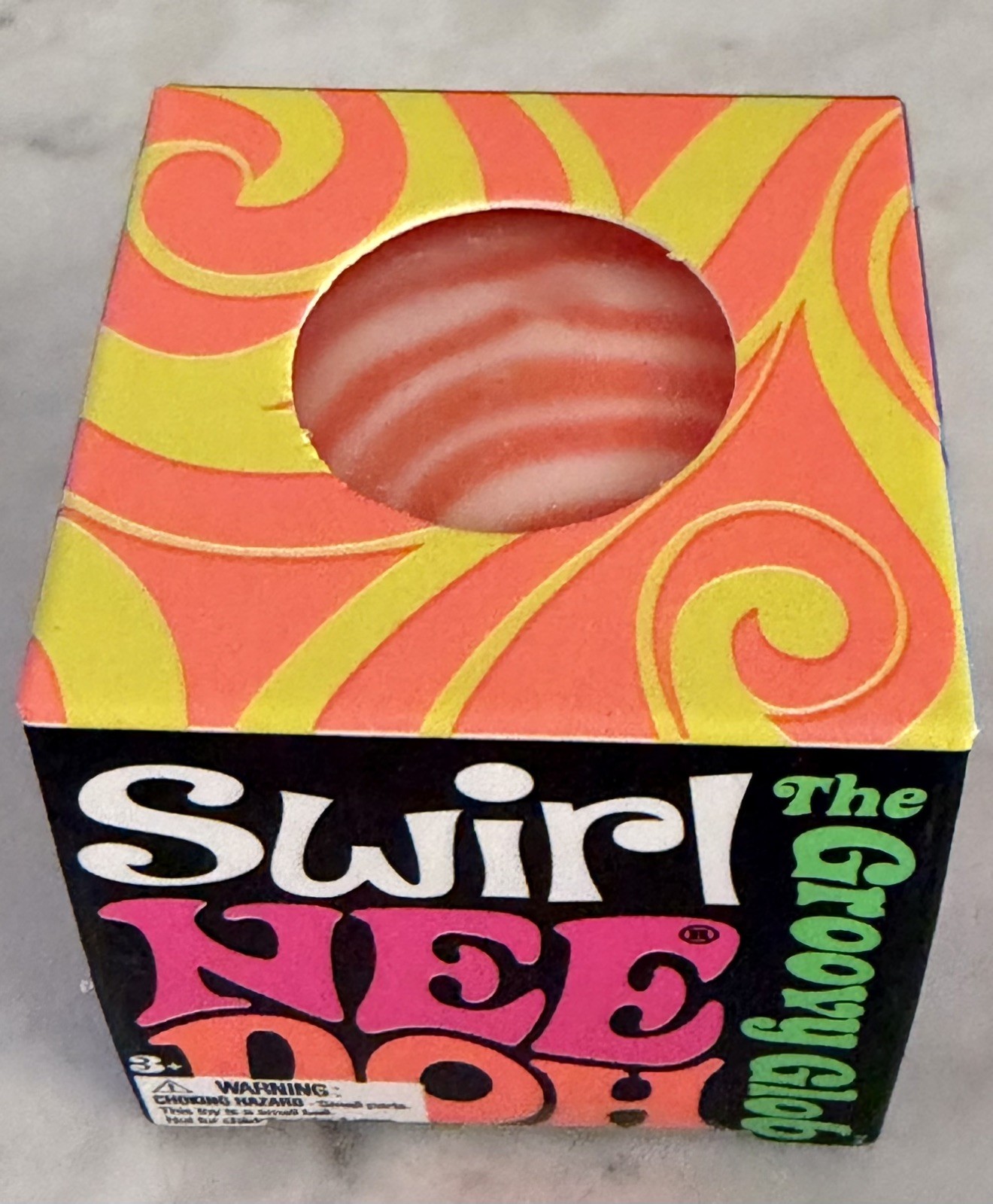 Schyilling Needoh Teenie Single — Mini Groovy Glob – Orange Swirl