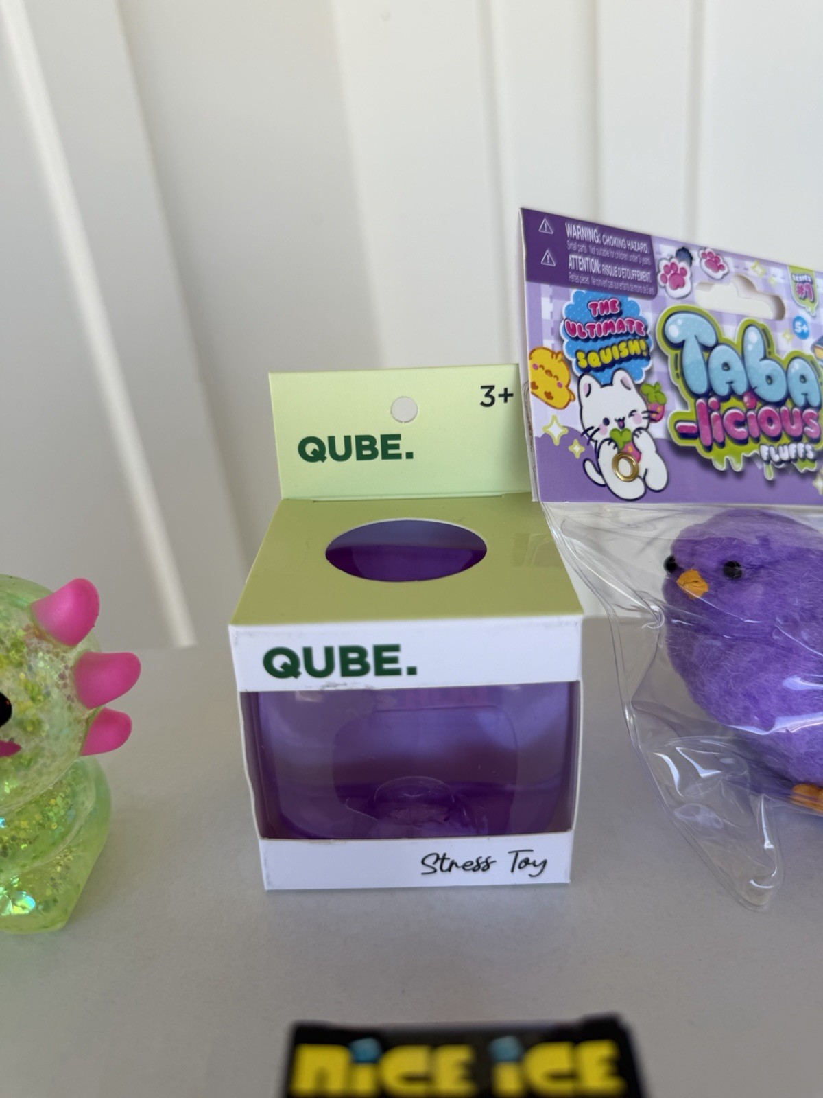 NeeDoh Blue Nice Ice Baby Purple Qube Squish Axolotl Taba Fluff Squeeze