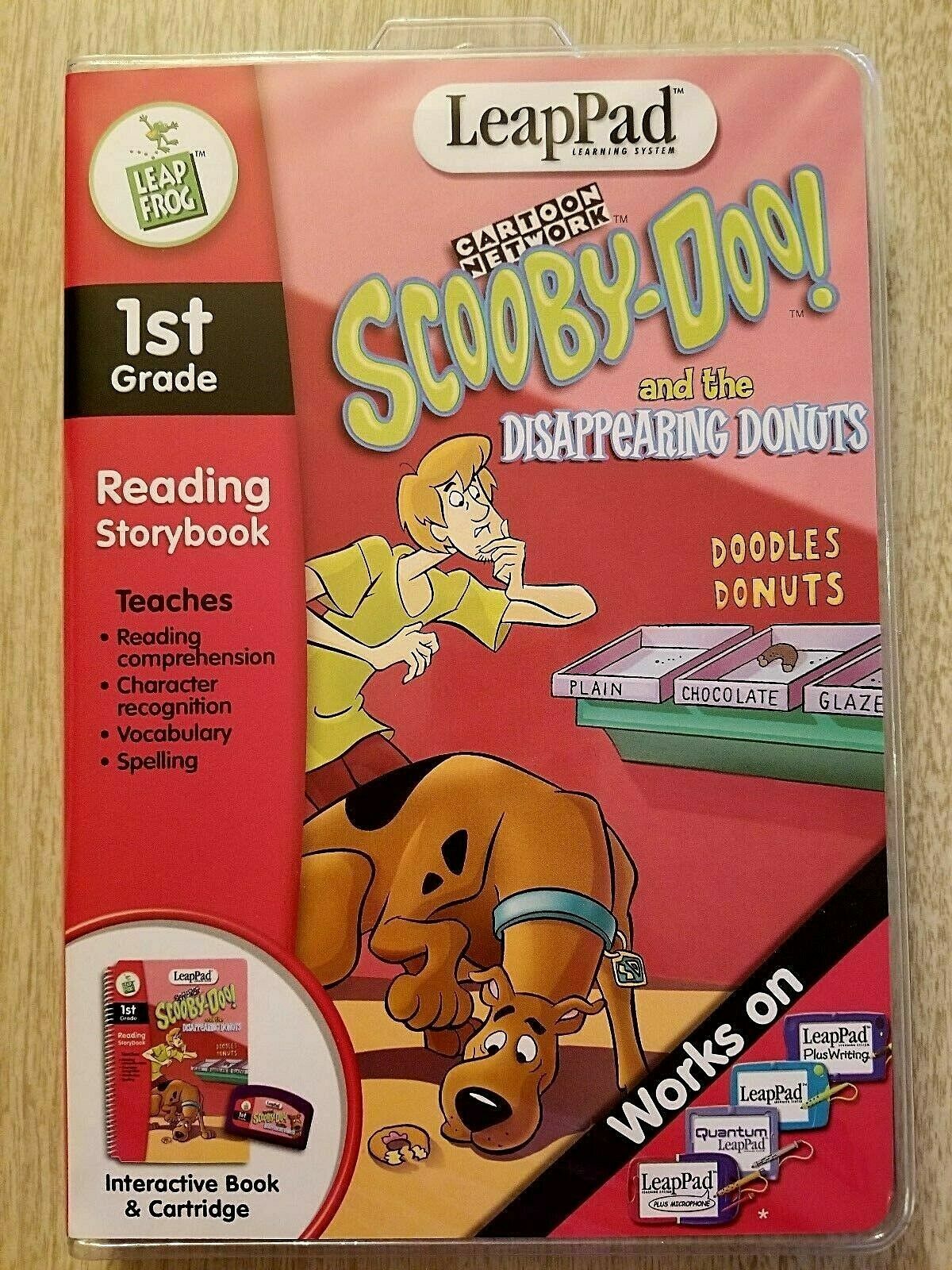 LeapFrog LeapPad Book & Cartridge Scooby Doo Disappearing Donuts Interactive NIP