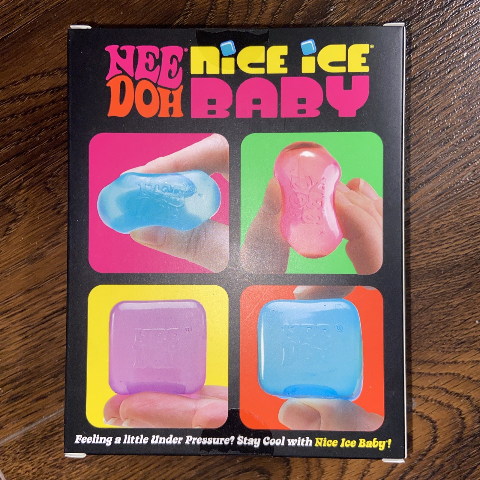 New NeeDoh Nice Ice Baby Sensory Squish Cube Super Solid Stress Toy 4 Cube Pack