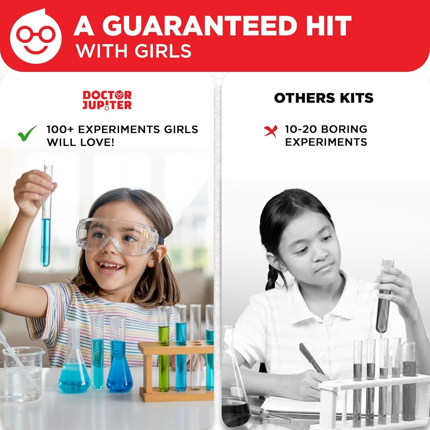 Girls First Science Experiment Kit for Kids Ages 4-5-6-7-8| Birthday Gift Ideas