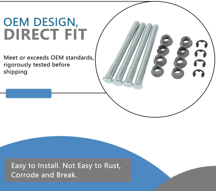 Door Hinge Pin and Bushing Kits Compatible with 1994-2004 Chevy S10 GMC Blazer