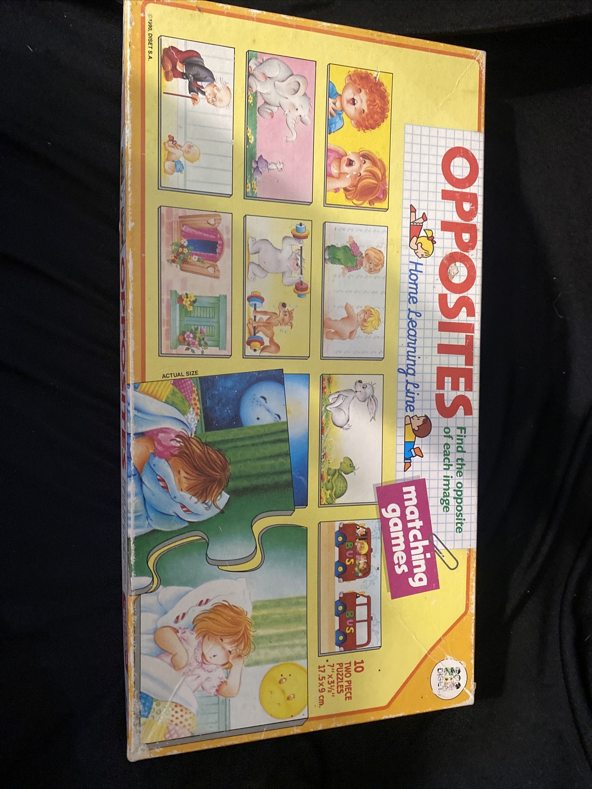 Vintage Oppsites Matching Game 1990 Diset Two Pc Puzzles (9 Sets)