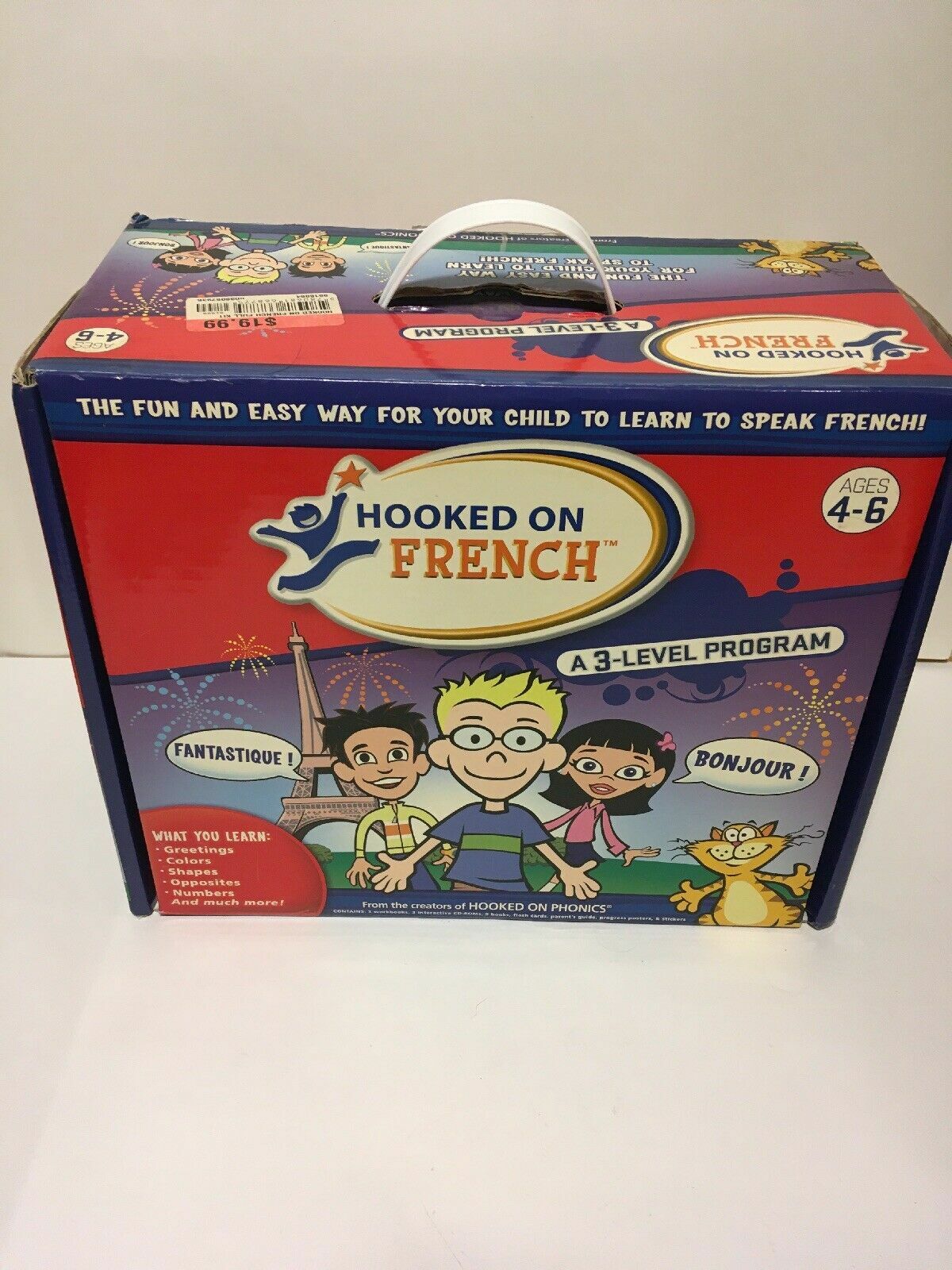 Hooked on French 3 Level Program Elementary School Homeschool Teacher Age 4-6 Yr