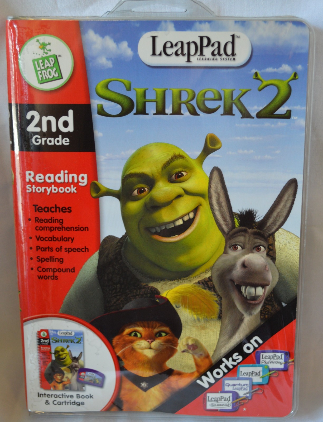 NW LeapFrog LeapPad Reading Storybook Grade 2 Learn SHREK 2 Vocabulary Spelling