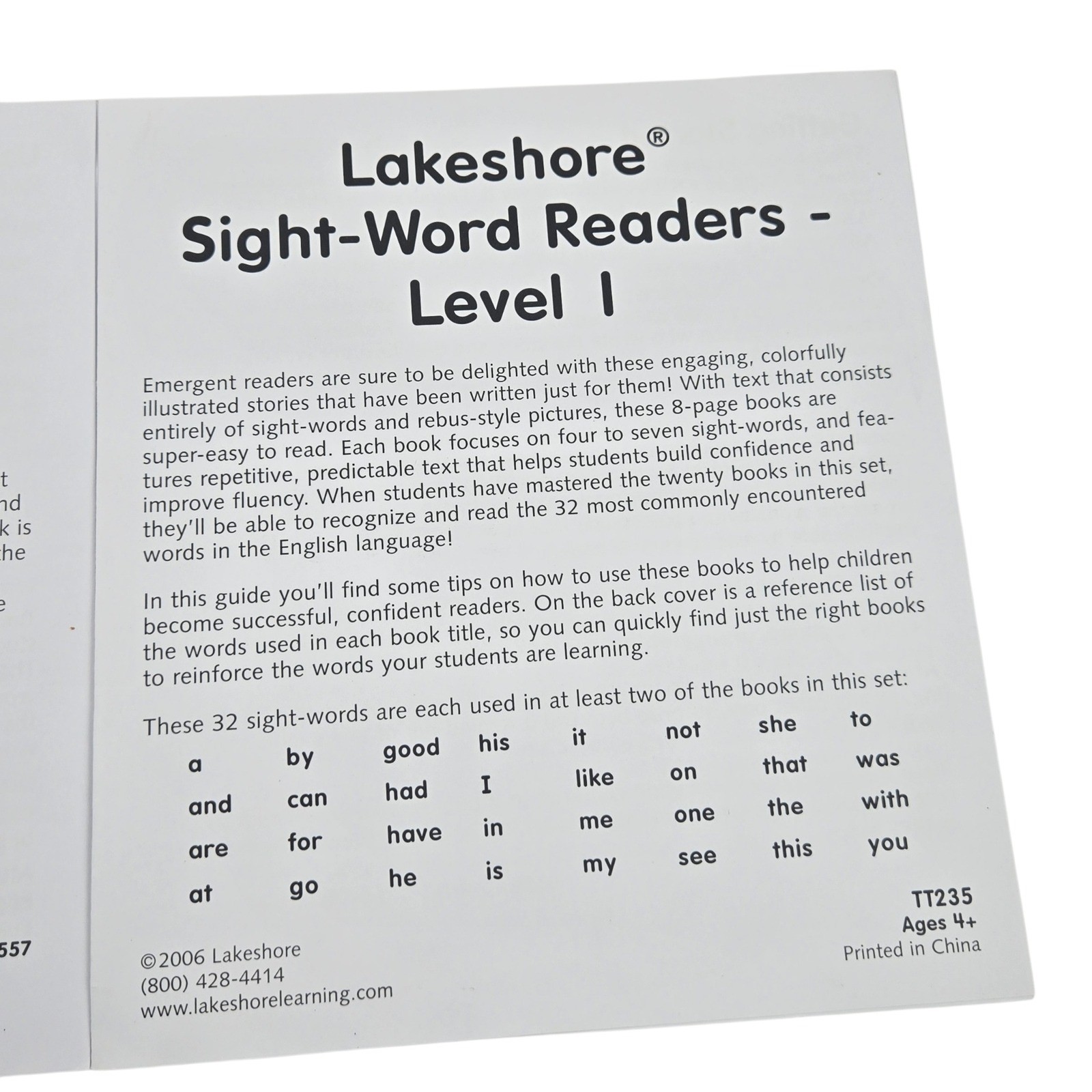 Lakeshore Nonfiction Sight-Word Level 1 Readers 20 Book Box Set TT557 MINT 2011