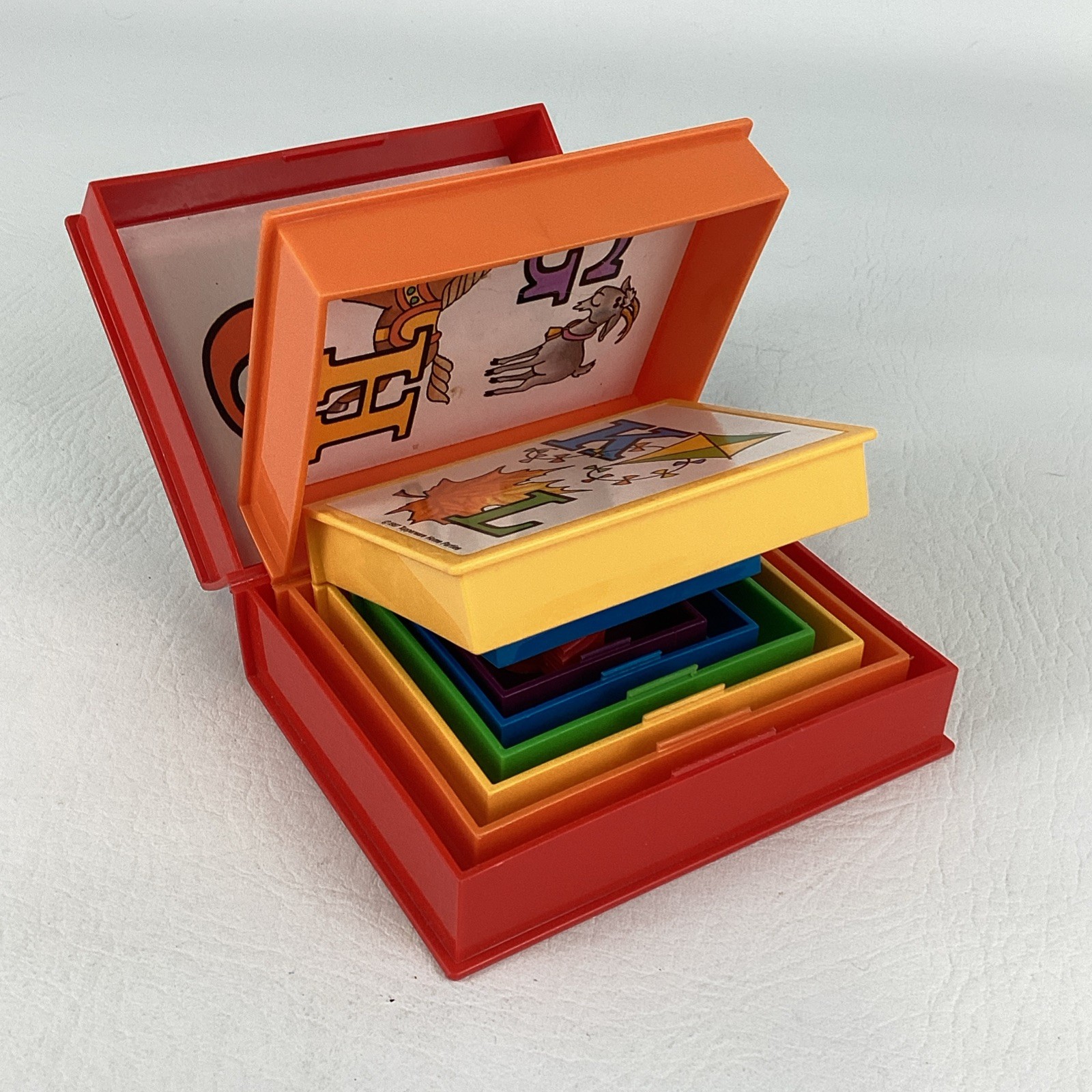 Tupperware Book Worm Nesting Alphabet Book TupperToys Vintage 1987 Complete