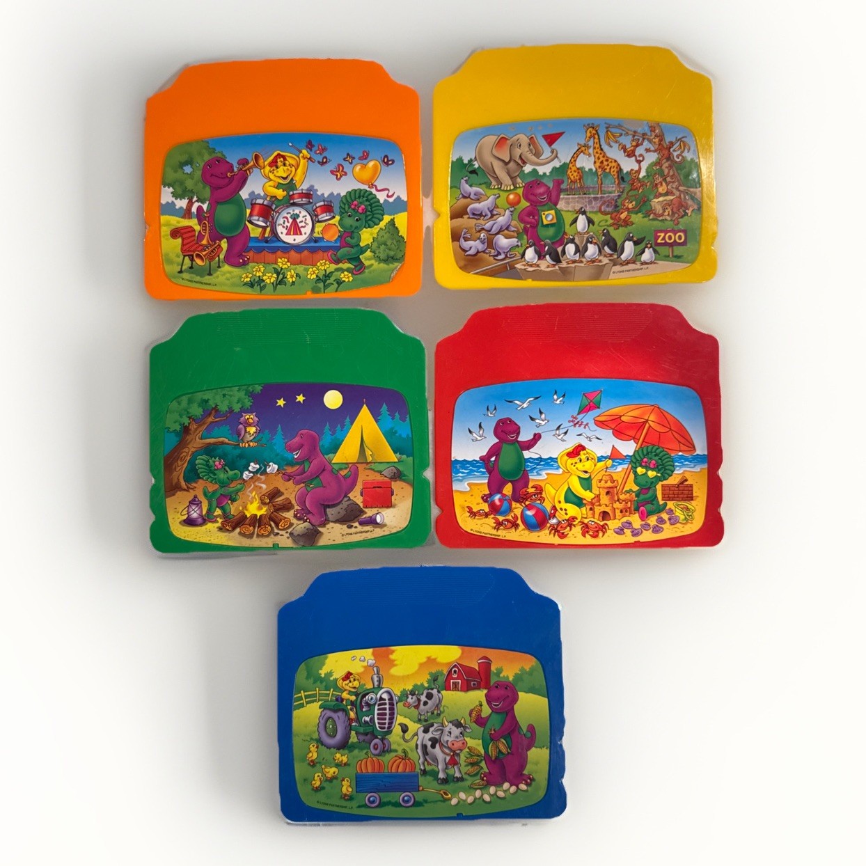 Barney Learning Fun Laptop Toy Complete 5 Story Activity Cards Vtg 2002 Works!