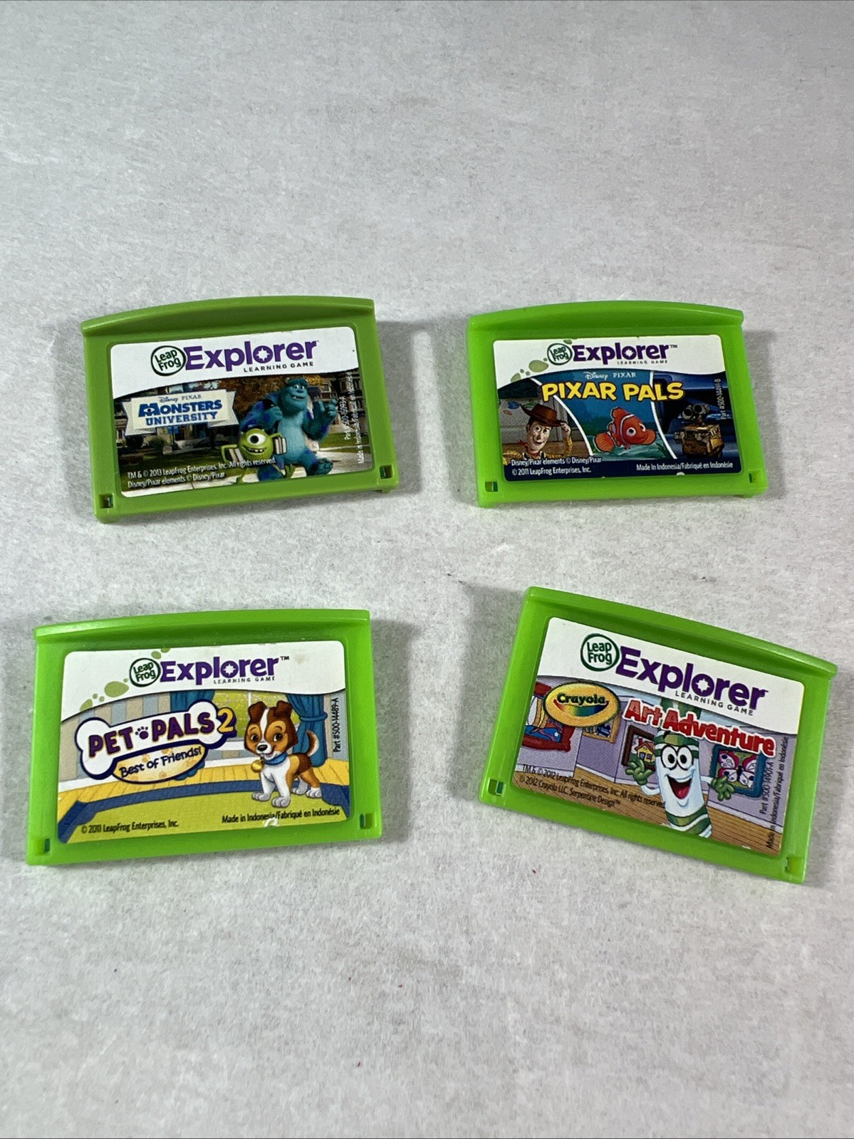4 Leap Frog LeapPad Explorer Learning Game lot LeapPad 2 / 3 Disney