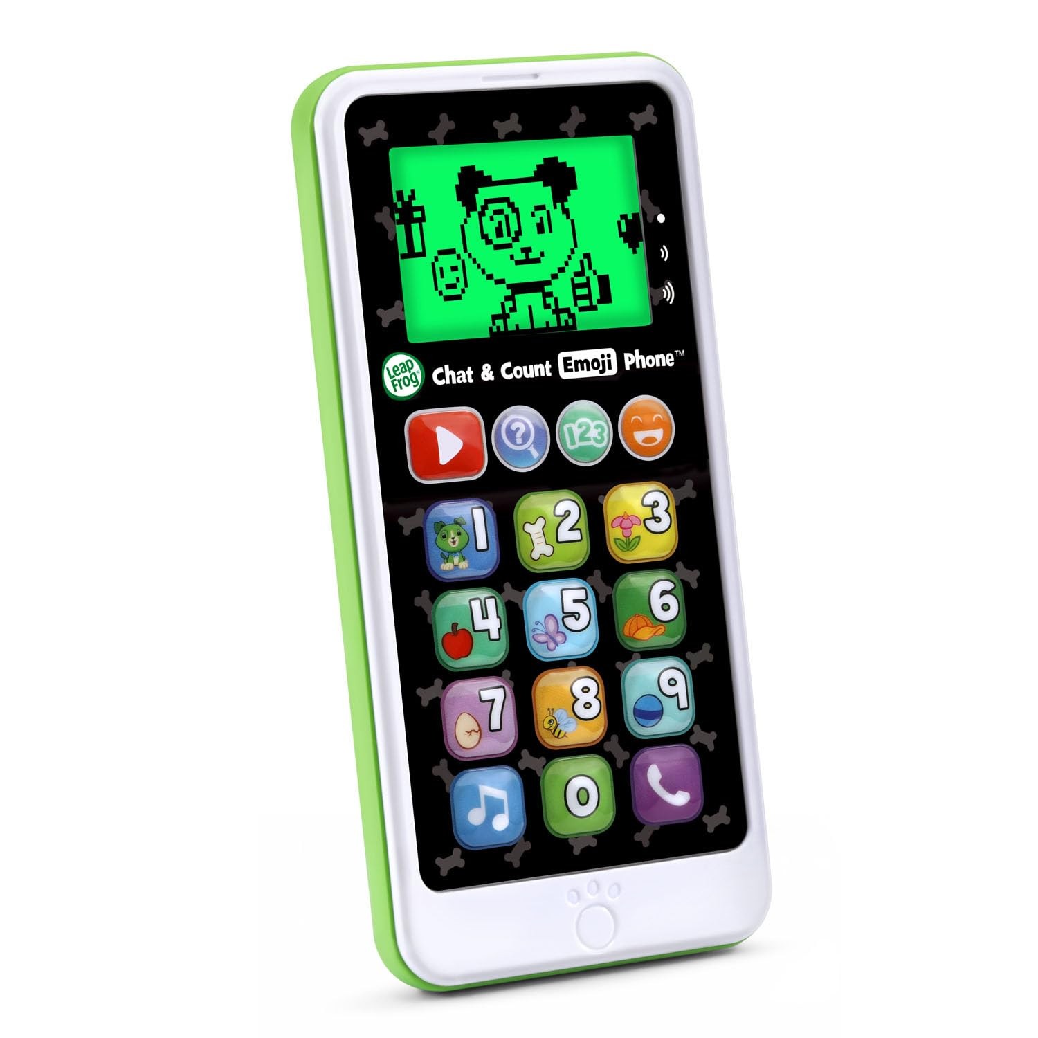 LeapFrog Chat and Count Emoji Phone, Green 2.8″ x 5.8″ x 1″,