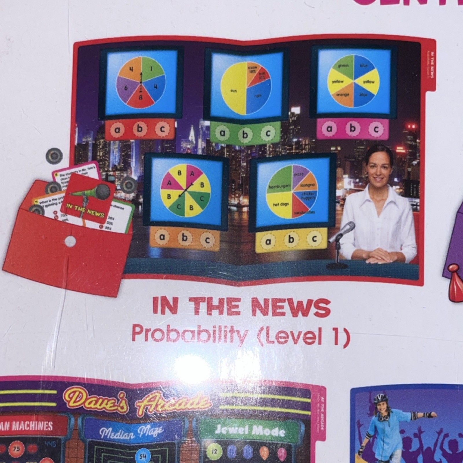 Lakeshore Data & Probability Elementary Folder With 10 Games for Ages 9+