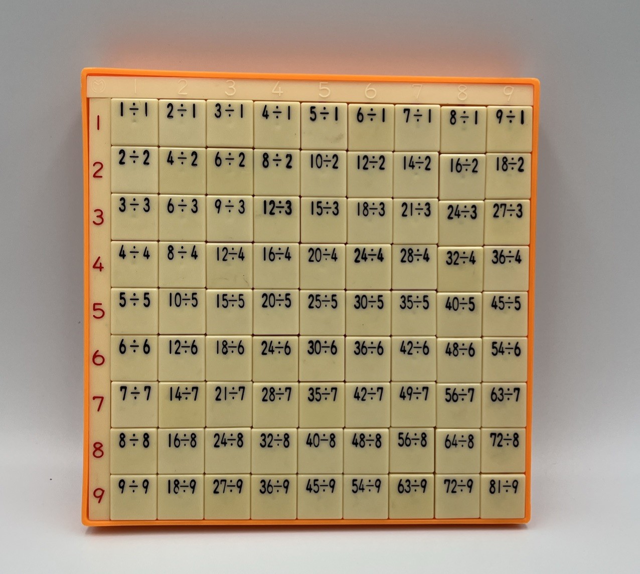 Push Down Tactile Educational Math Learning Toy Master Co Division Japan Orange