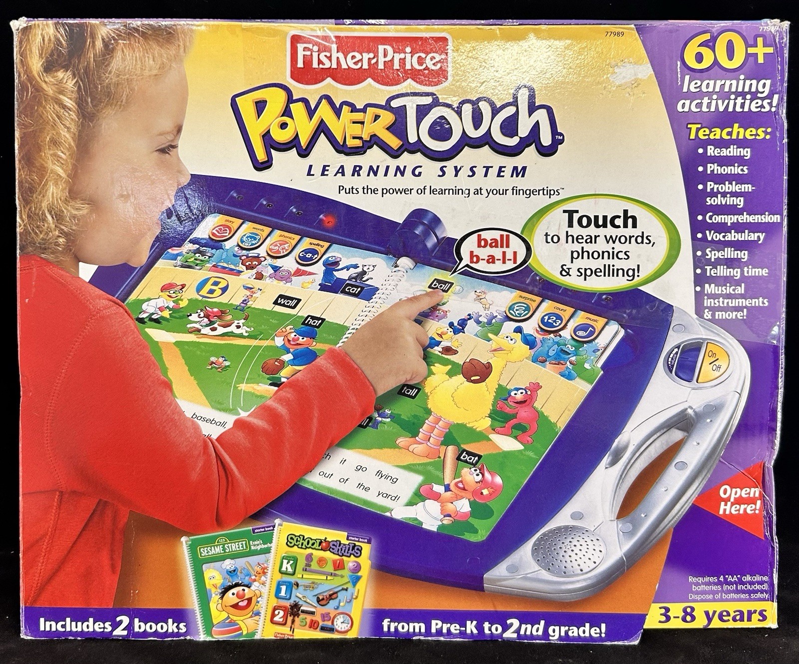 Fisher Price Power Touch Learning System W/ 1 Starter Book 2 Intermediate Books