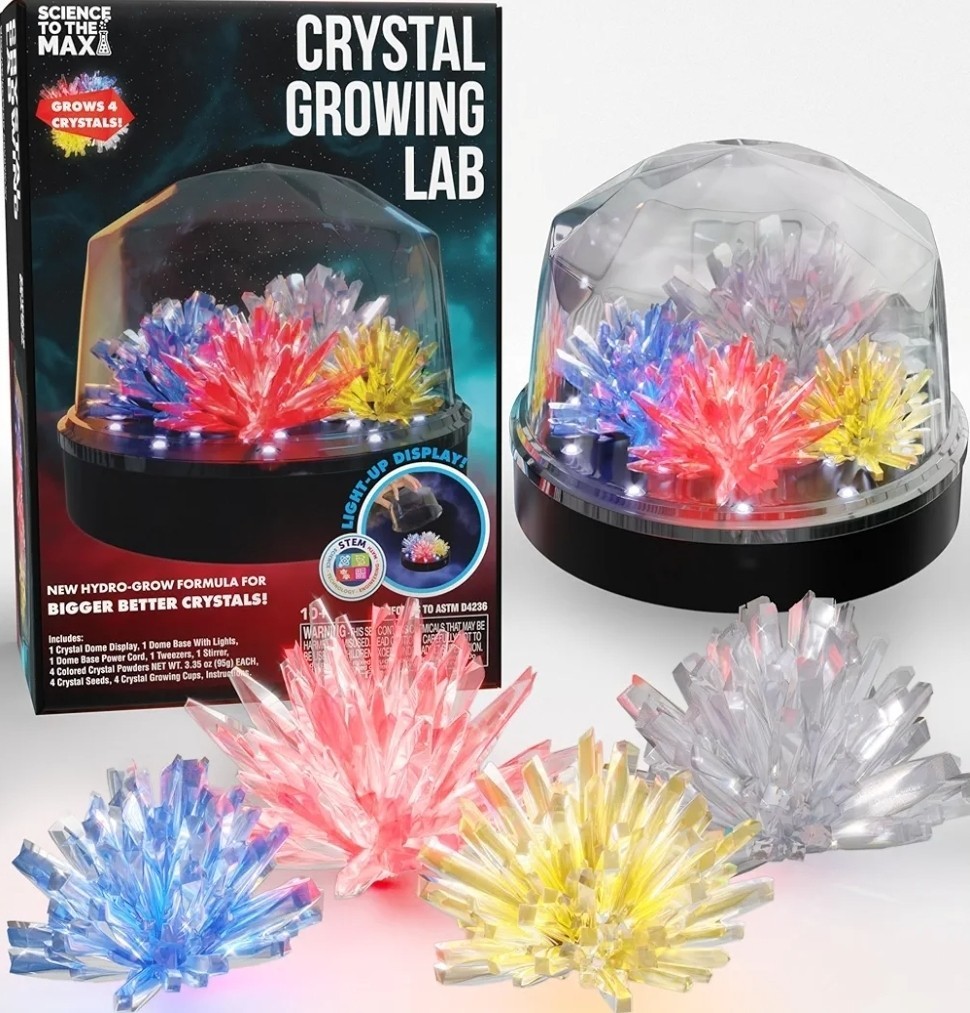 Crystal Growing Lab Kit Kids Science To The Max Experiment Gifts Boy & Girl STEM