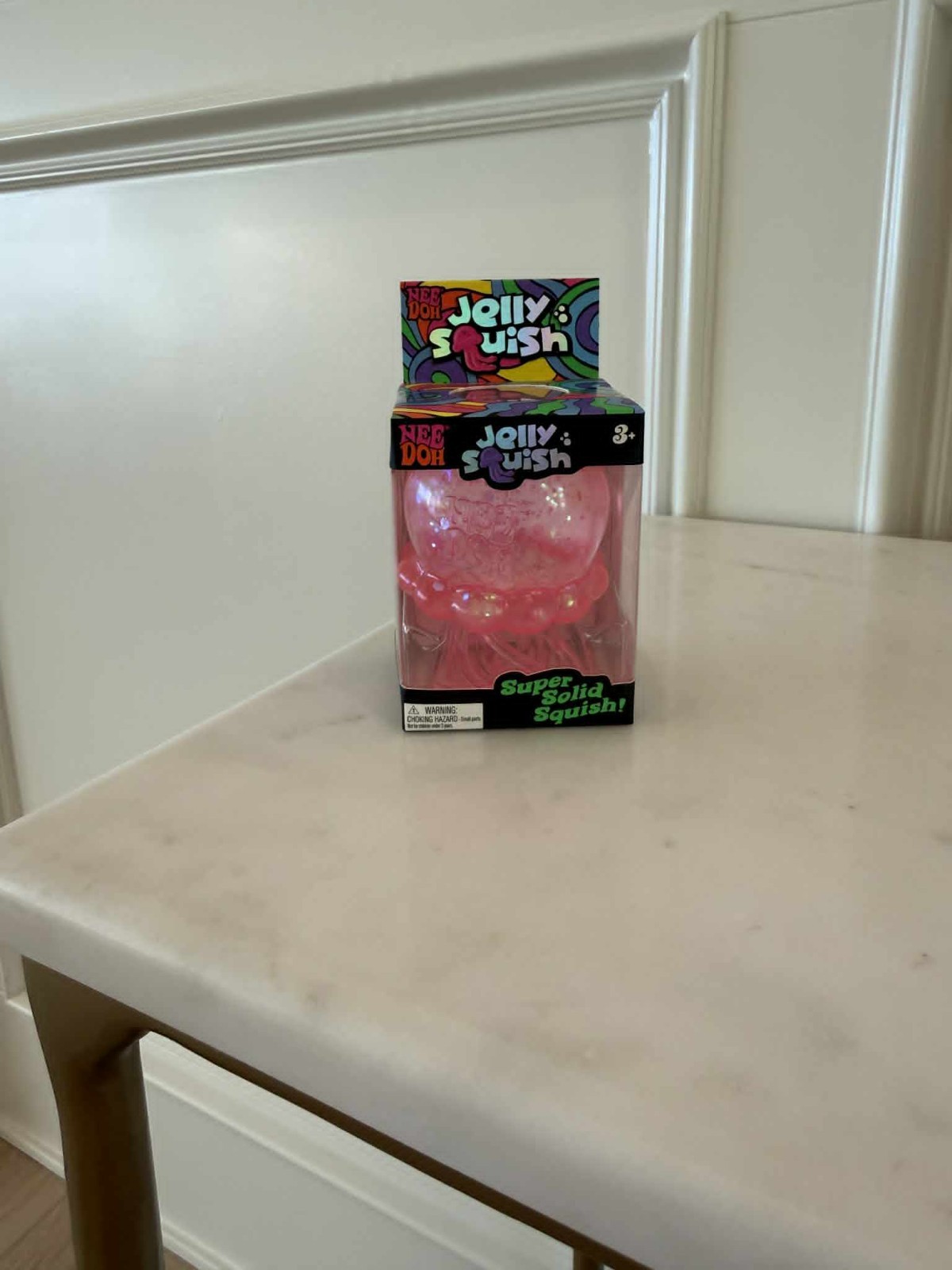 Nee Doh Jelly Squish Jellyfish Squeeze Toy, Pink, Authentic US Seller