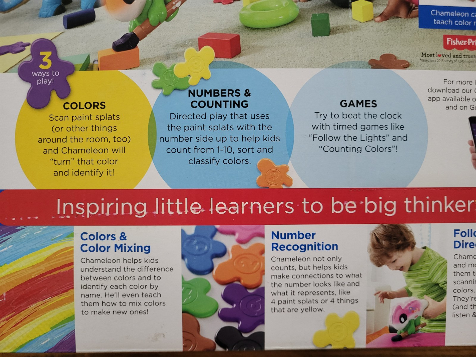 Fisher Price Think & Learn Smart Scan Color Chameleon Ages 3-6 years NOS