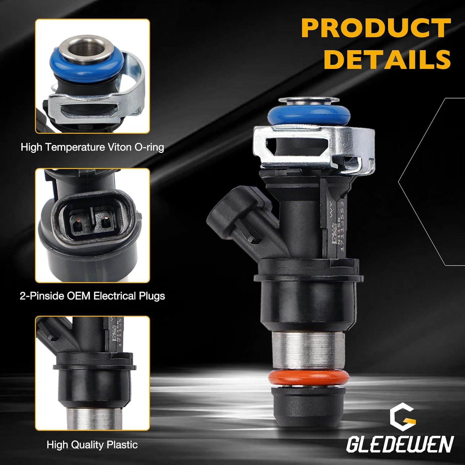 4.8 5.3 6.0 Fuel Injector 4 Holes 8Pcs, Compatible with 1999-2006 Chevrolet Silv
