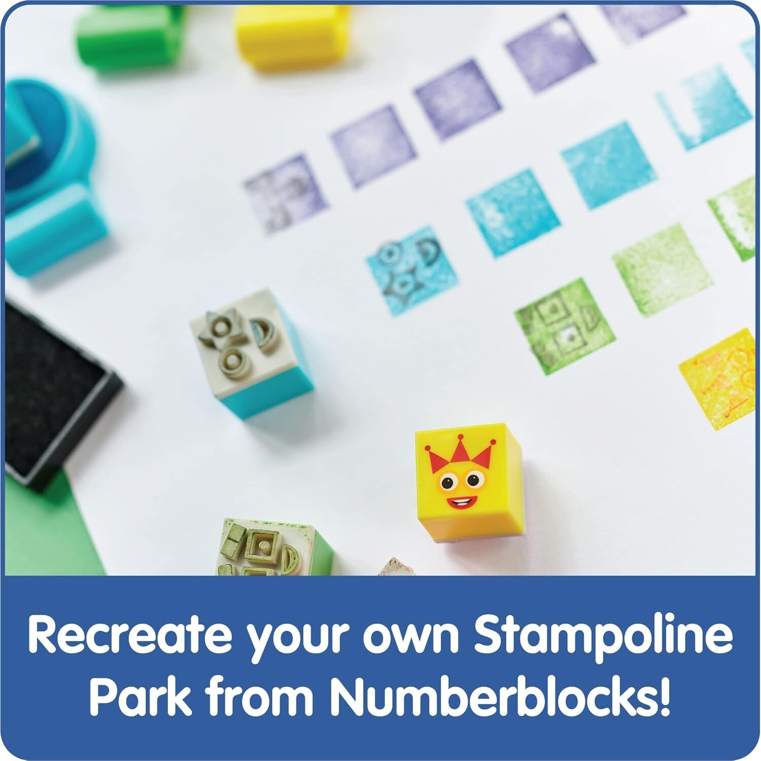 Licensed Numberblocks Stampoline Park Set – Fun Toddler Learning with 20 Stampst