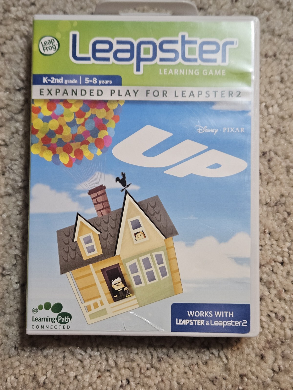 Leapfrog Leapster Disney Pixar UP Learning Game Cartridge Age 5-8 K-2nd Grade