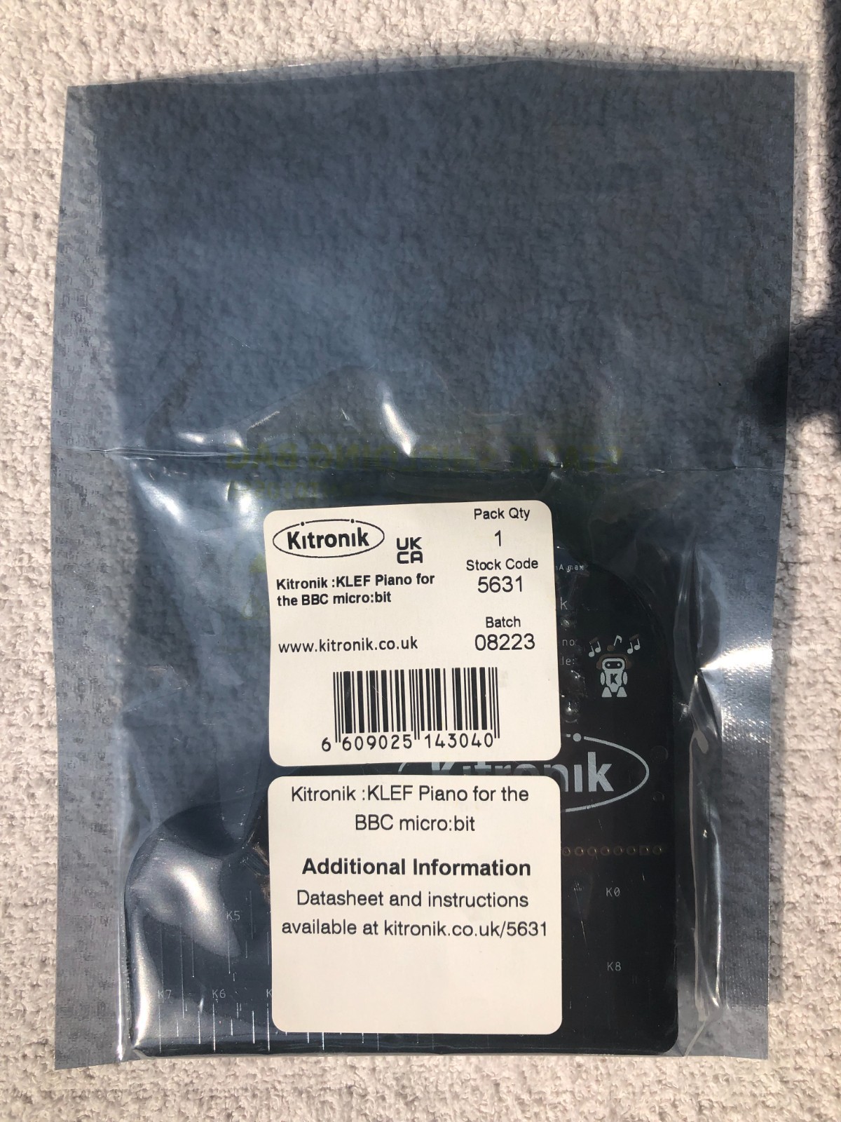 Kitronik KLEF Piano for the BBC micro:bit (5631), US Seller
