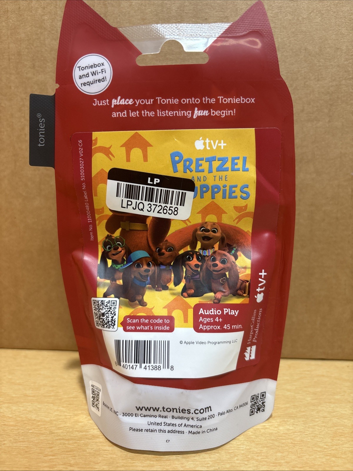 Tonies Pretzel and the Puppies Tonie Figurine New In Sealed Bag