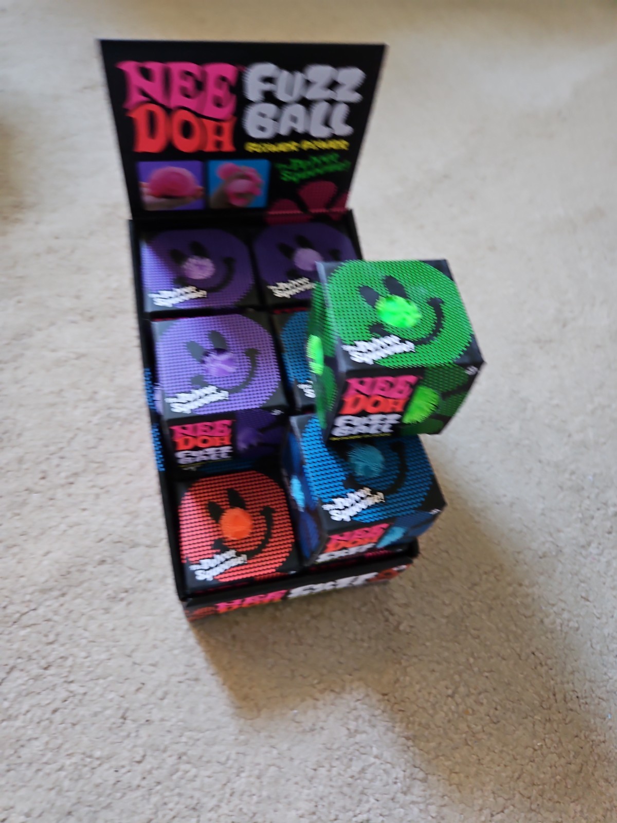 LOT of 12 Nee Doh Fuzz Ball Flower Power Multi Color BRAND NEW SEALED