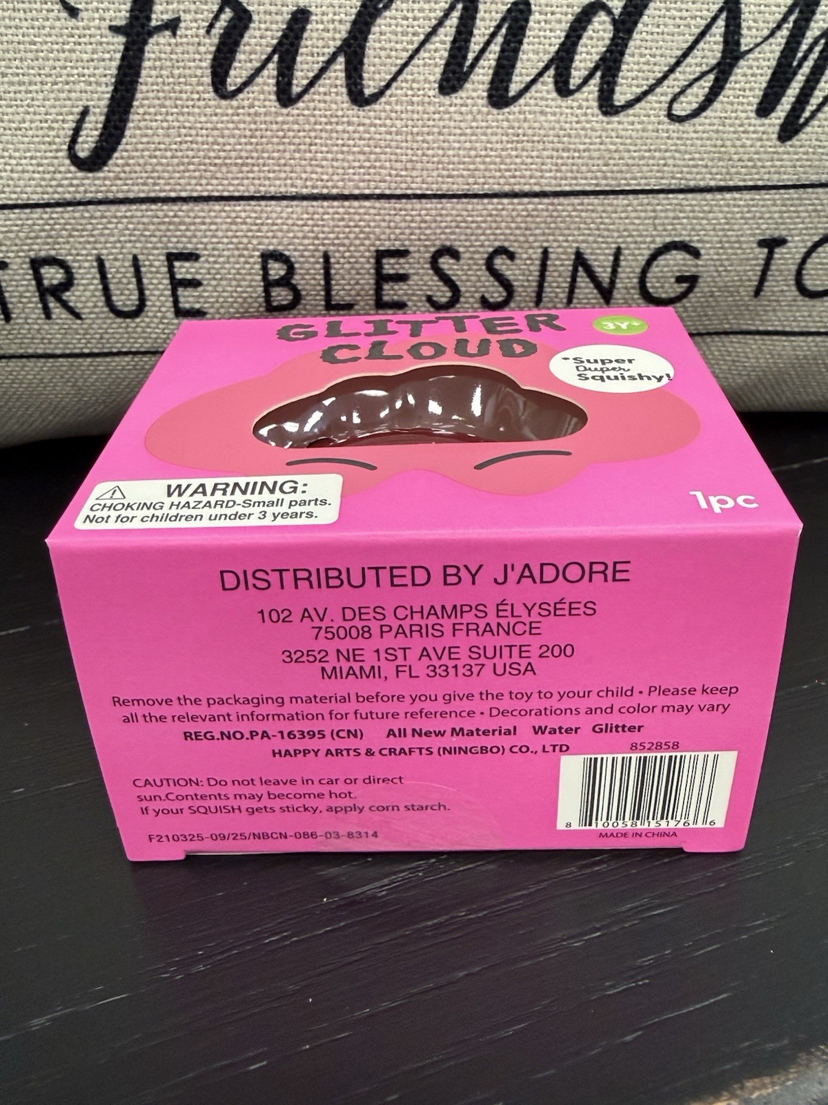 NEW J’Adore Glitter Cloud Super Duper Squishy Tactile Squeeze Toy PINK