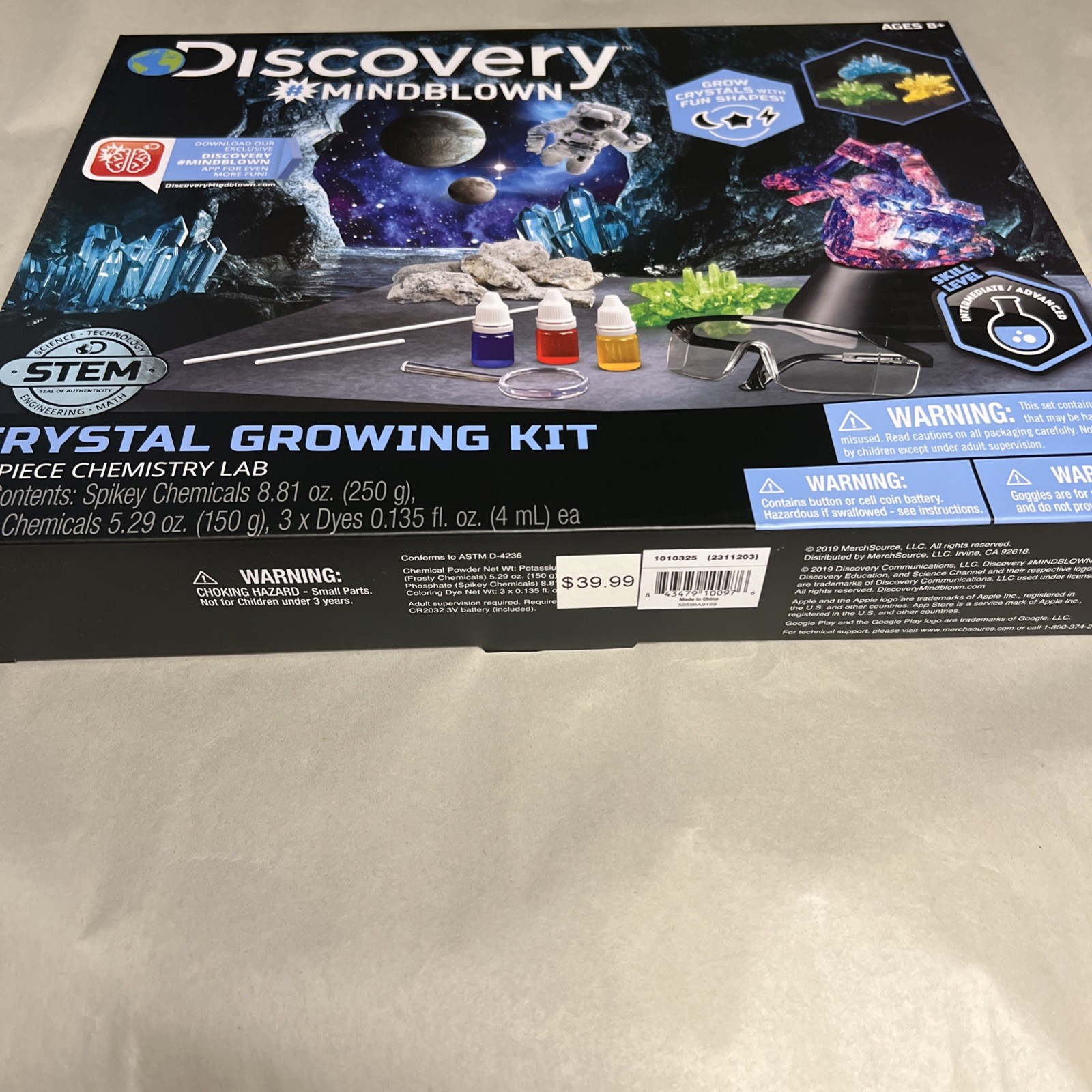 Discovery Mindblown Crystal Growing Kit 25 Piece Science Toys Kids 8+ NEW