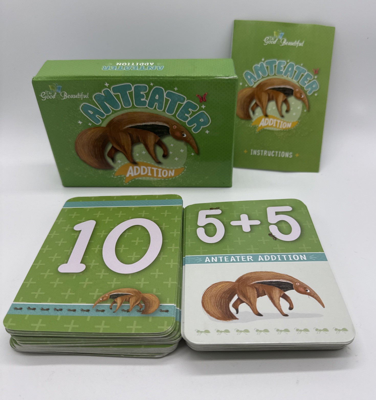 The Good and The Beautiful Anteater Addition Card Game Math Homeschool Complete