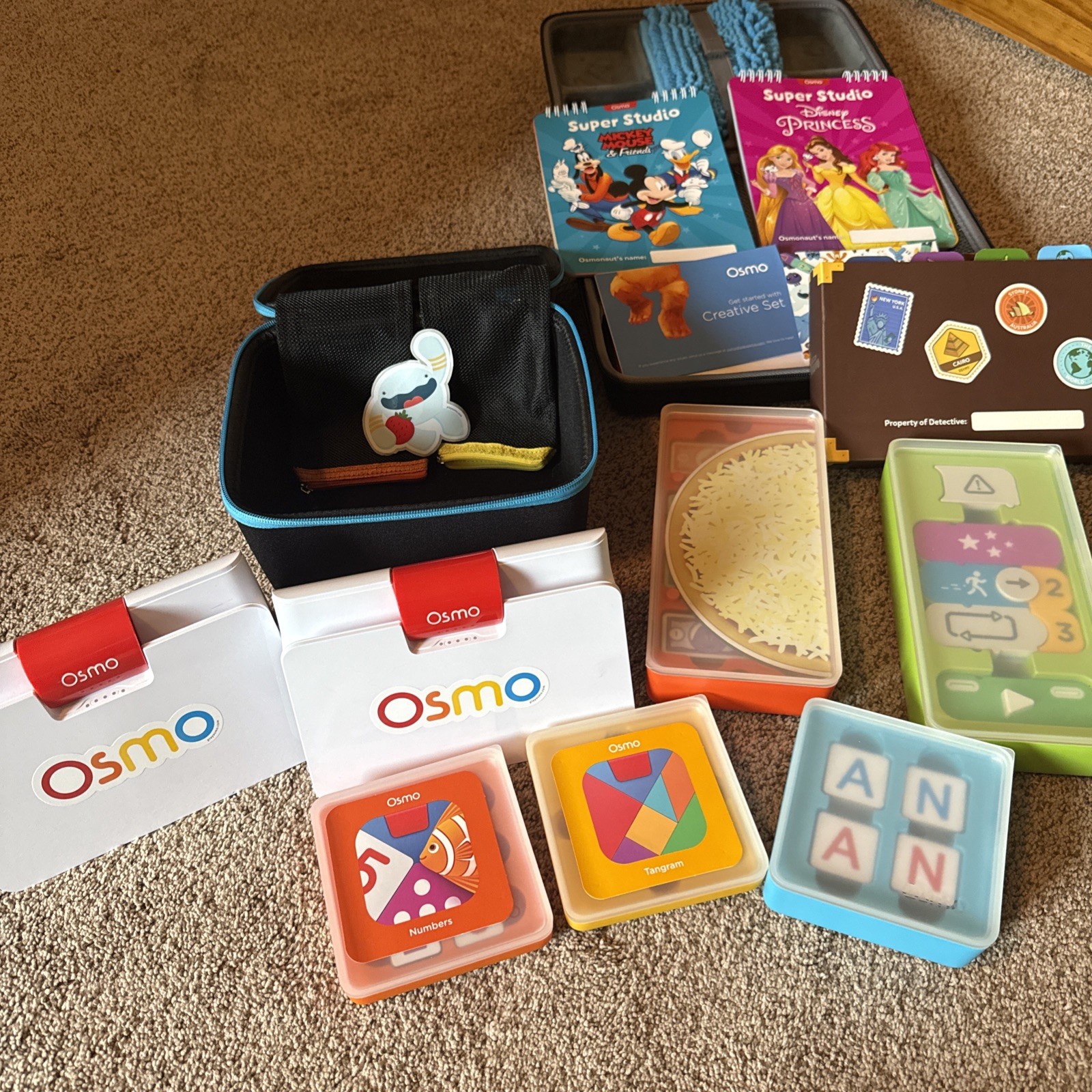 Osmo Genius Kids Learning Educational Game System And Case Large LOT for IPAD