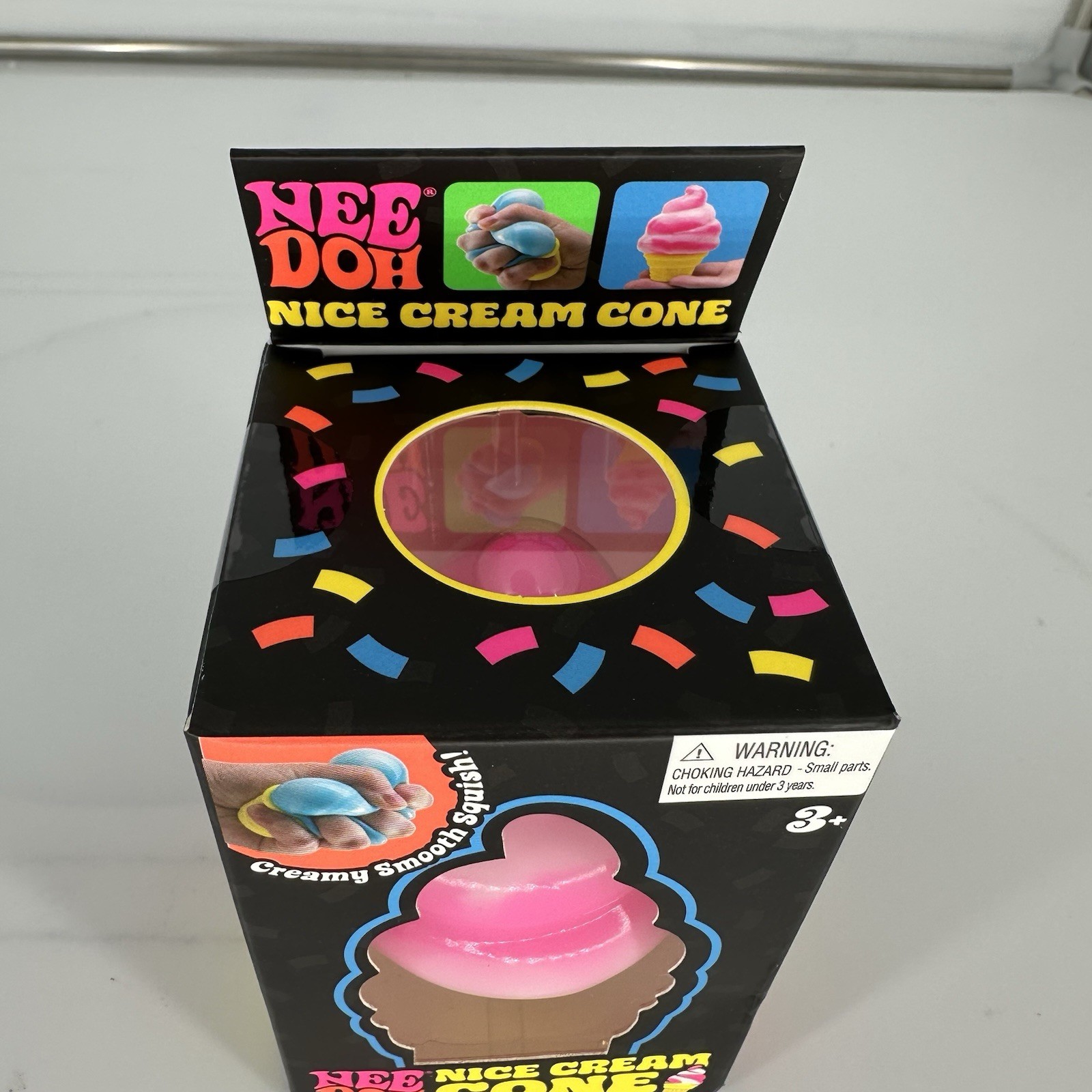 🔥 NeeDoh Nice Cream Cone Pink AUTHENTIC Schylling Stress Toy Yellow 2025 RARE