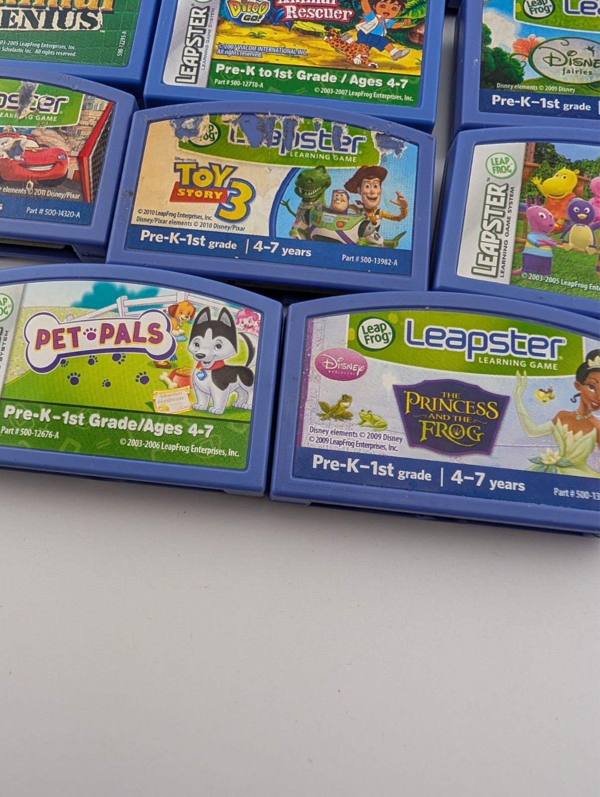 Leap Frog Leapster Learning Cartridges Used Lot Bundle 14 Games