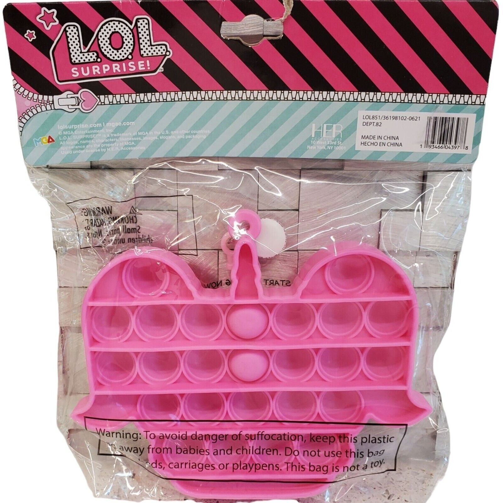 LOL Surprise Popper Fidget Keychain Sensory Toys Unicorn Doll Charm