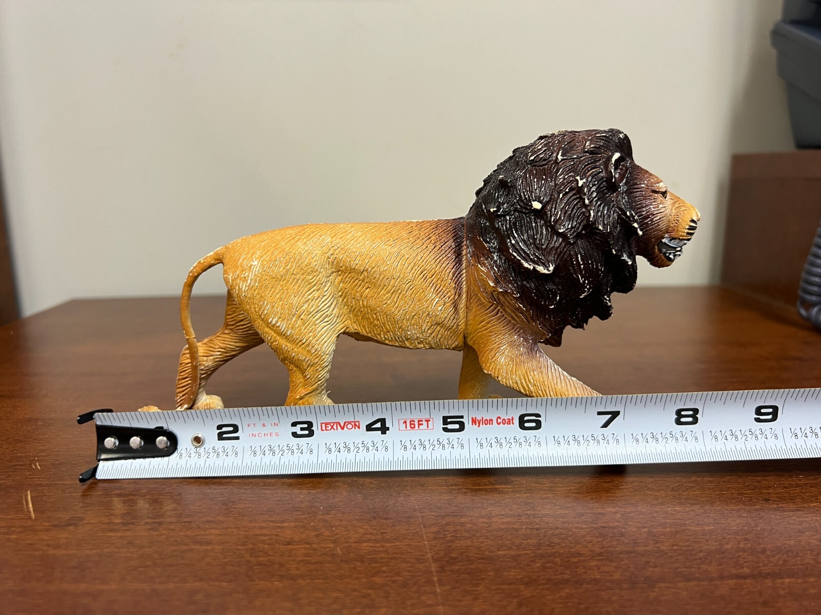 Vintage 1987 Rubber Lion Toy Figure