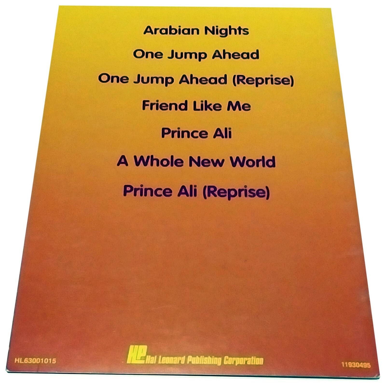 RARE VINTAGE DISNEY ALADDIN PIANO FUN EZ PLAY SONGBOOK NOTEBOOK + PICTURES 1975