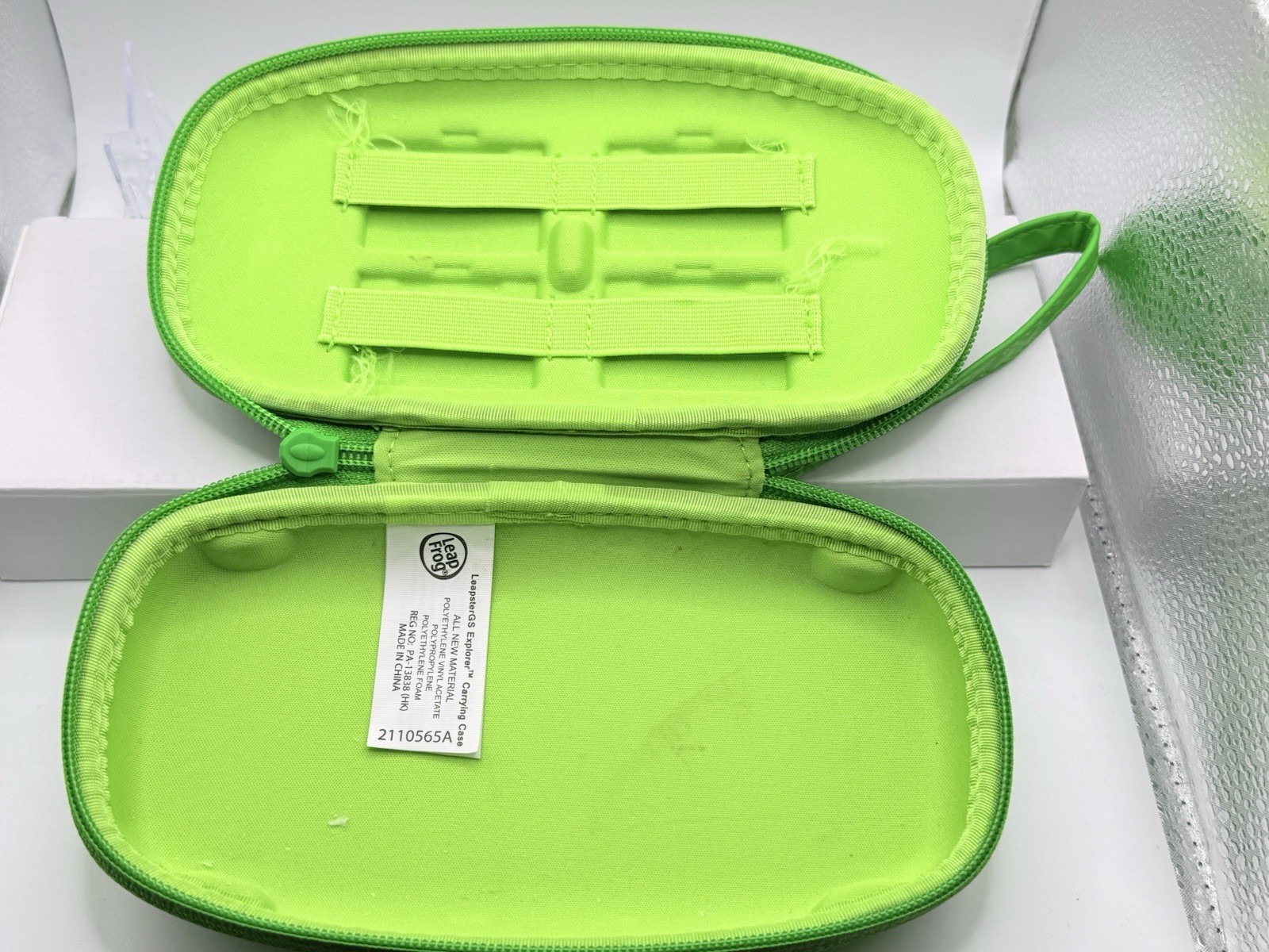 LEAPFROG LEAPSTER GS Green Game Console w/3 Games & Carry Case, Tested & Working