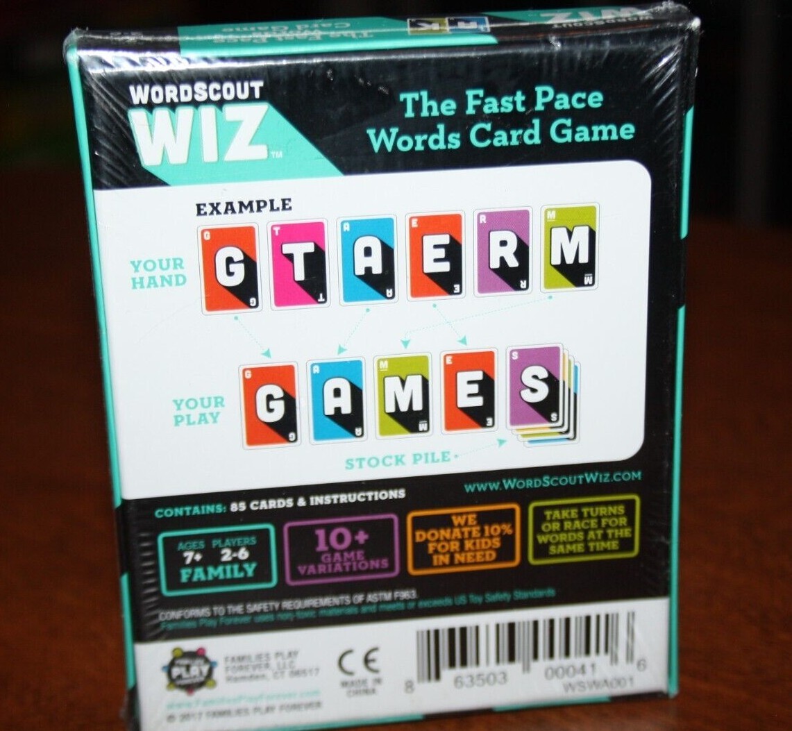 WordScout Wiz – The Fast-Paced Words Card Game – Family Play Forever 2017