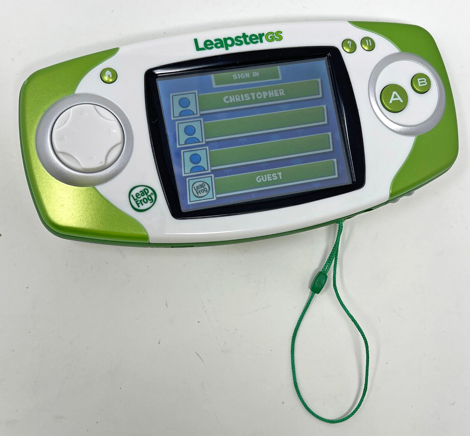 Leapfrog Leapster GS Green Game Console with Camera 39700 Used Tested Works