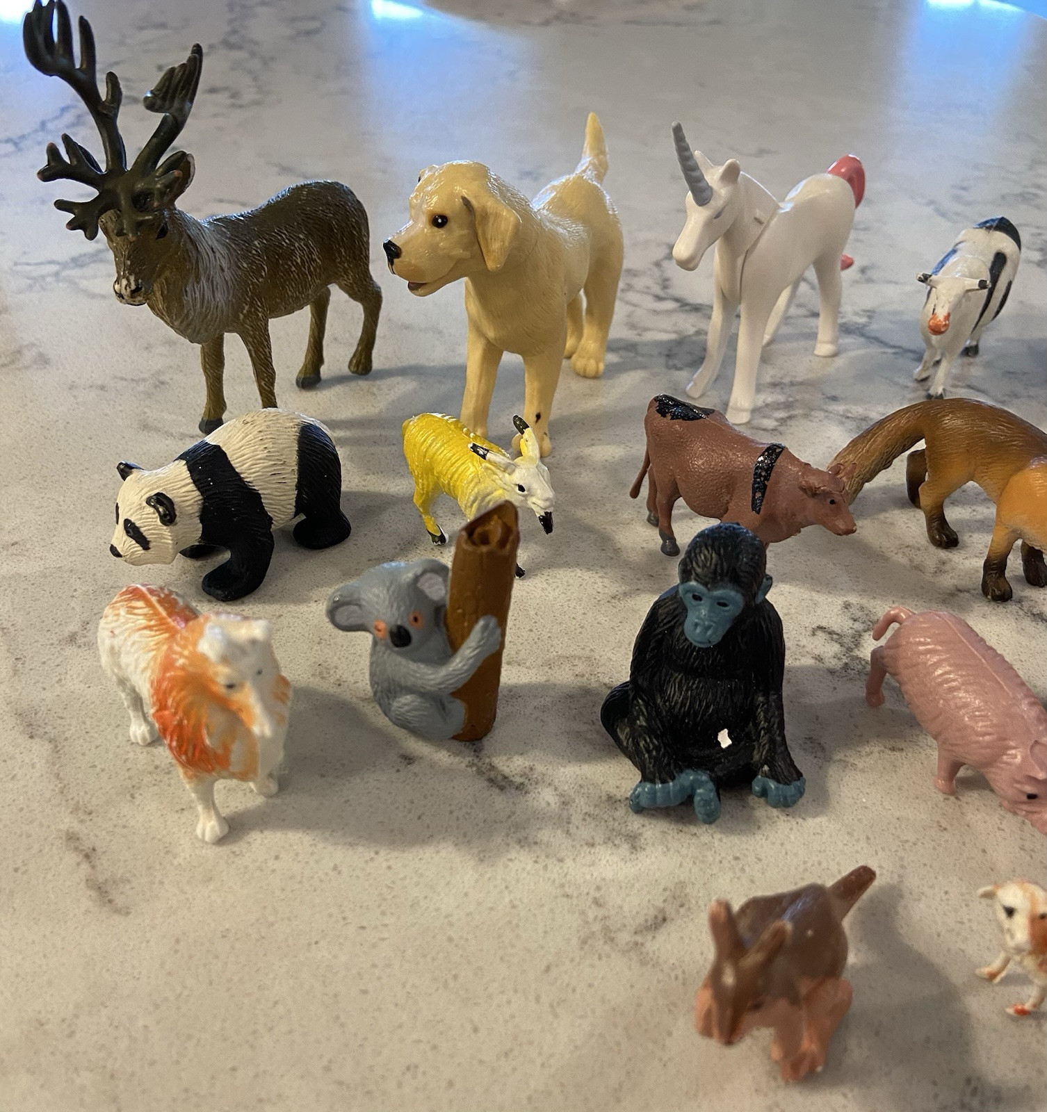 26 Miniature Plastic and Rubber Wild Animals, Zoo Animals, Panda’s, TIGER, MORE