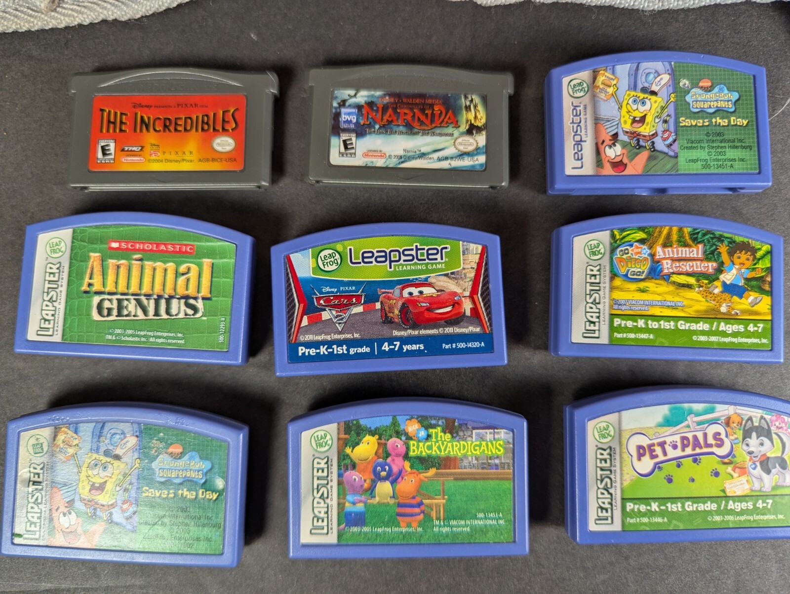 Leapfrog Leap Pad Leapster Learning Cartridges Lot of 7 Games & Case 2 Nintendo