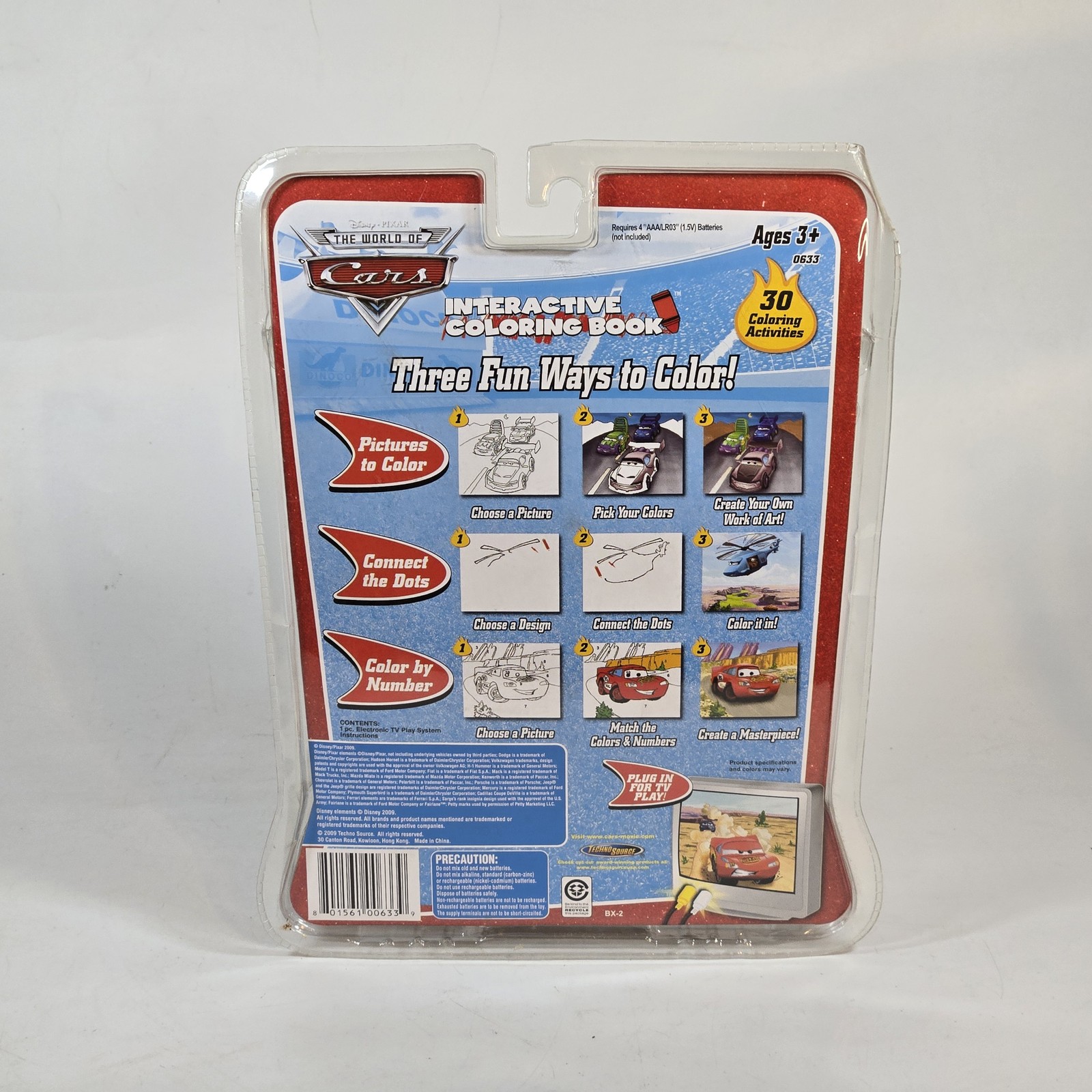 Disney Pixar Cars Interactive Coloring Book Electronic TV Learning System Ages