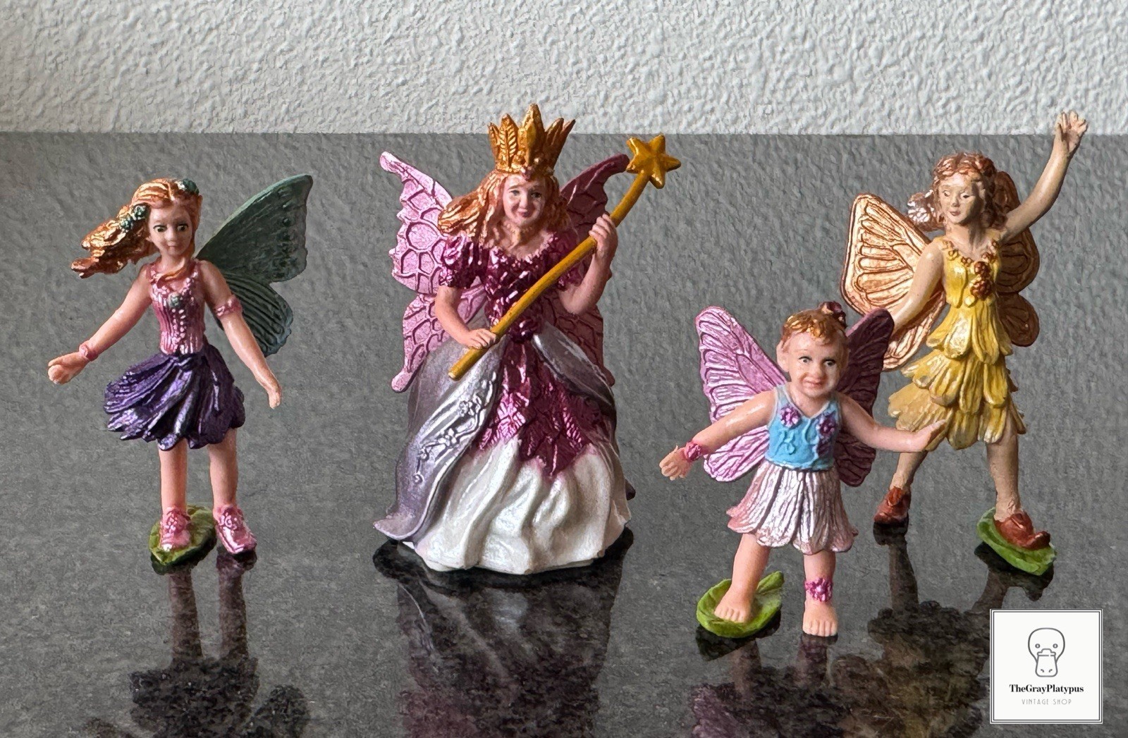 Lot of 4 Safari Ltd Fairies TOOB Miniature Toy Figurines for Kids